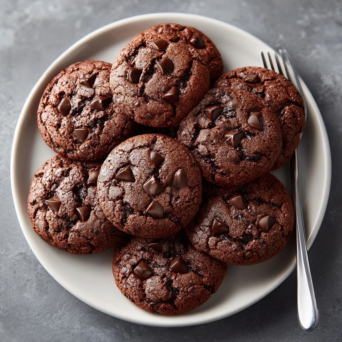 Fudgy chewy brookies cooling on parchment paper, sprinkled lightly with flaky sea salt.