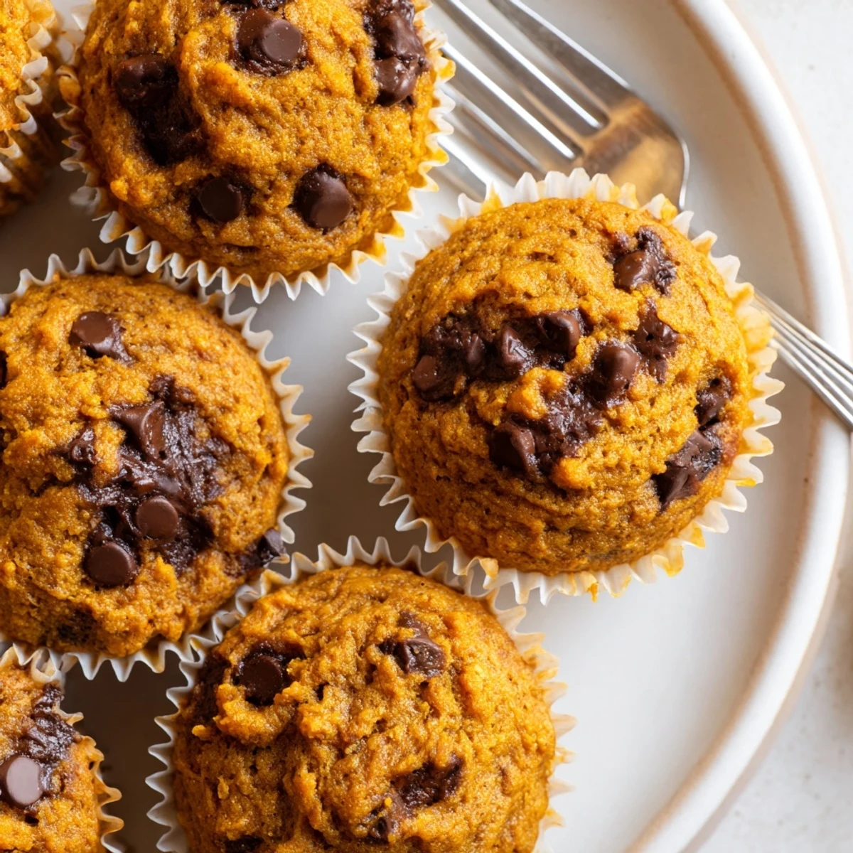Pumpkin Chocolate Chip Sourdough Muffins