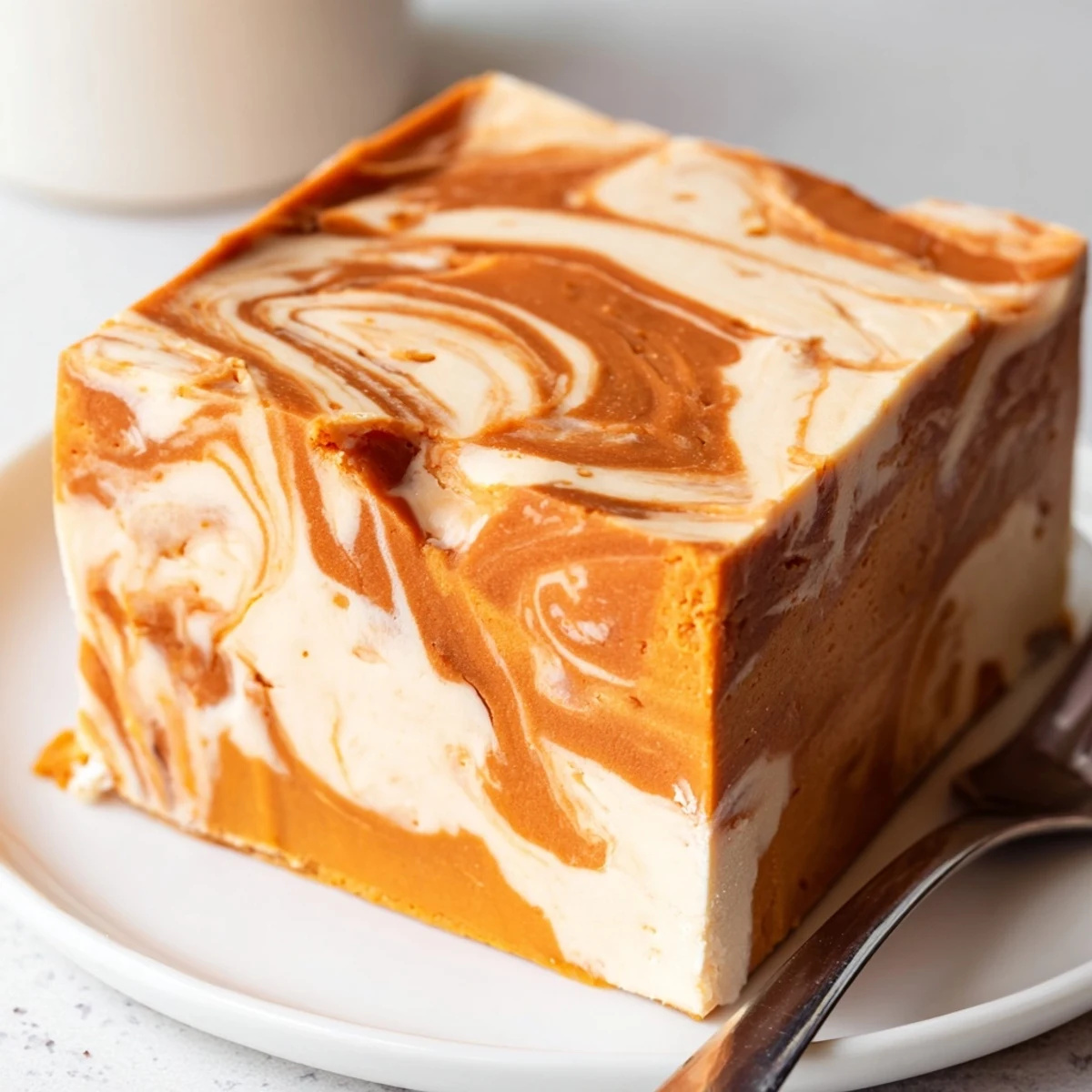 Decadent pumpkin caramel cheesecake fudge squares offer a delightful autumn-inspired treat.
