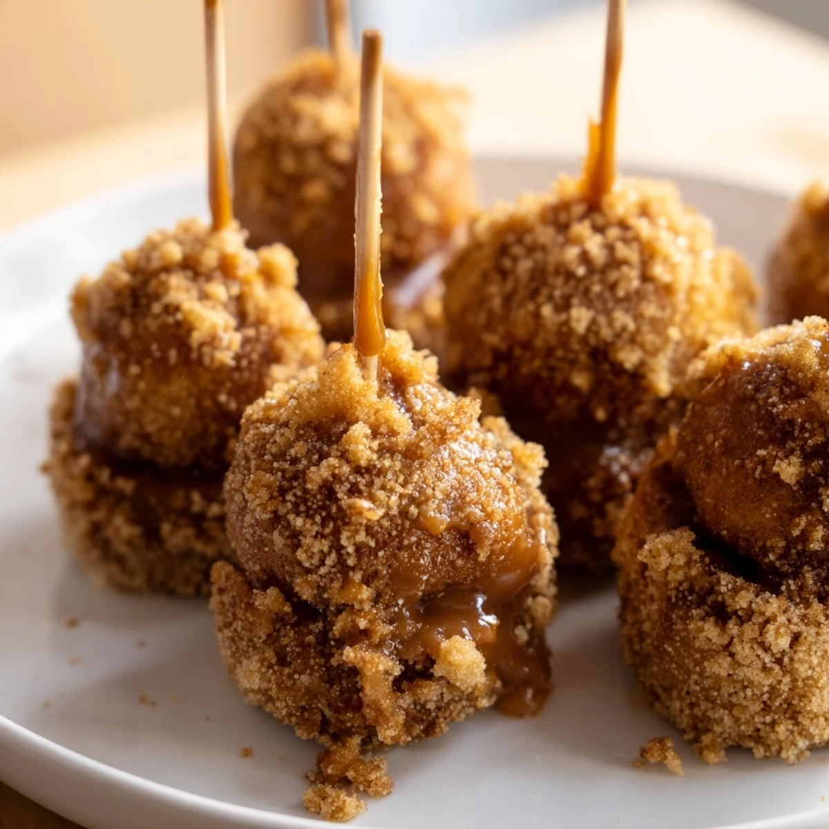 Soft chai caramel cinnamon sugar muffin pops, perfect for cozy gatherings and sweet treats.  