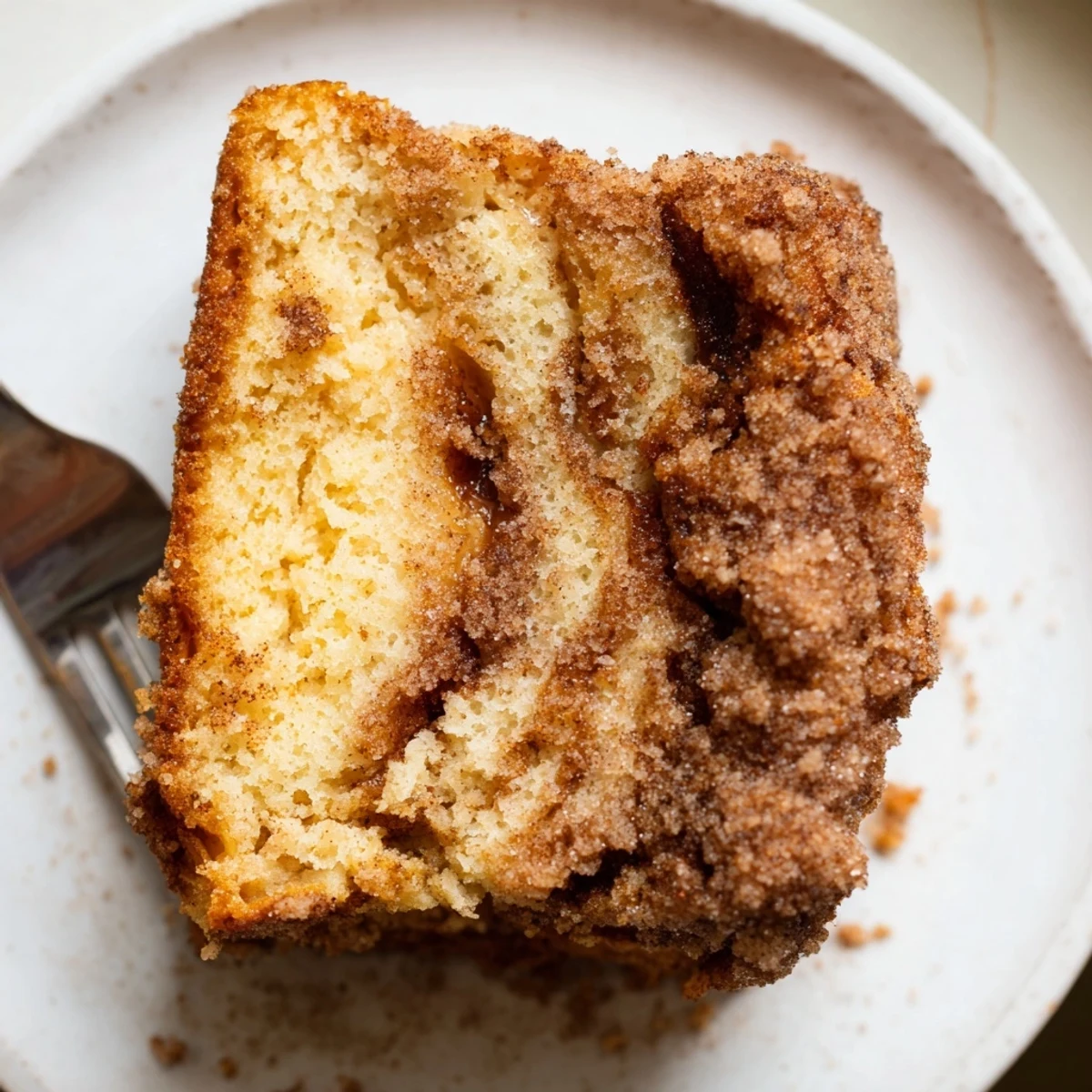 Decadent Cinnamon Sugar Maple Bourbon Pancake Muffin Loaf, ideal with coffee or tea.