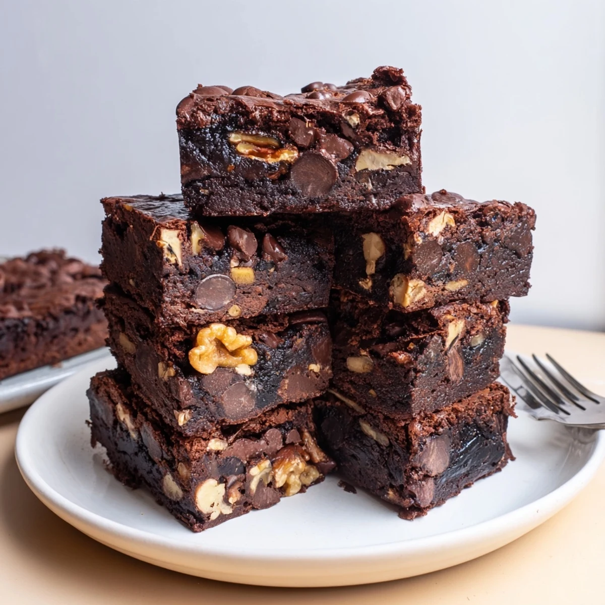 Homemade Zero-Waste Brownies with rich chocolate flavor and nut-milk pulp delightfully melt in your mouth.  