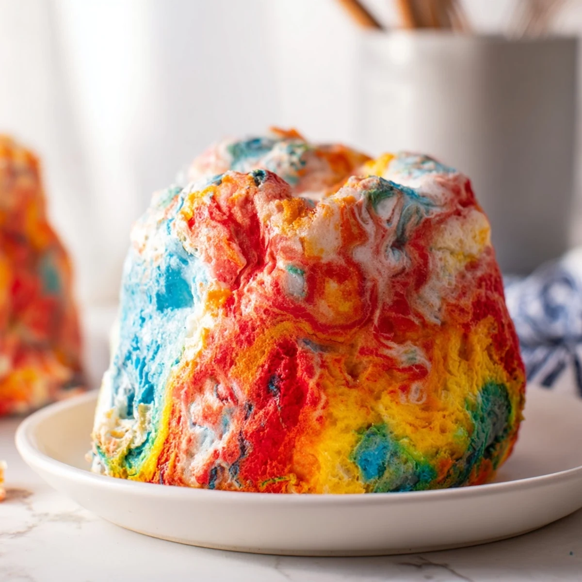 Light and fluffy Cloud Bread Rainbow Version, perfect for colorful breakfast delights.  