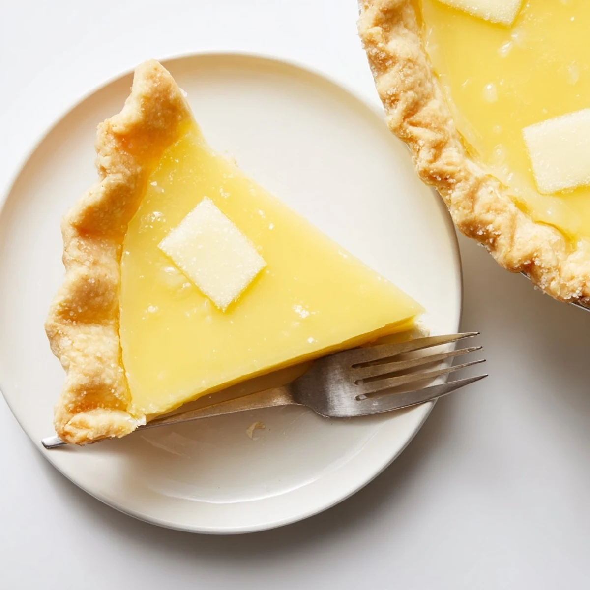 Creamy water pie baked to golden perfection, a nostalgic American dessert delight.  