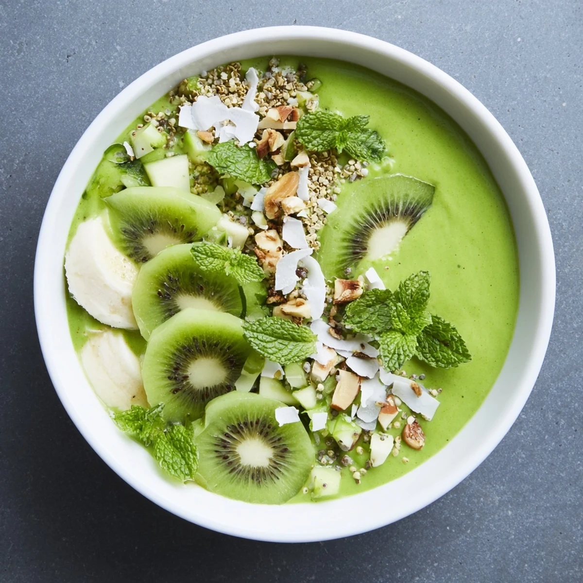 Green Smoothie Bowl Kale Avocado