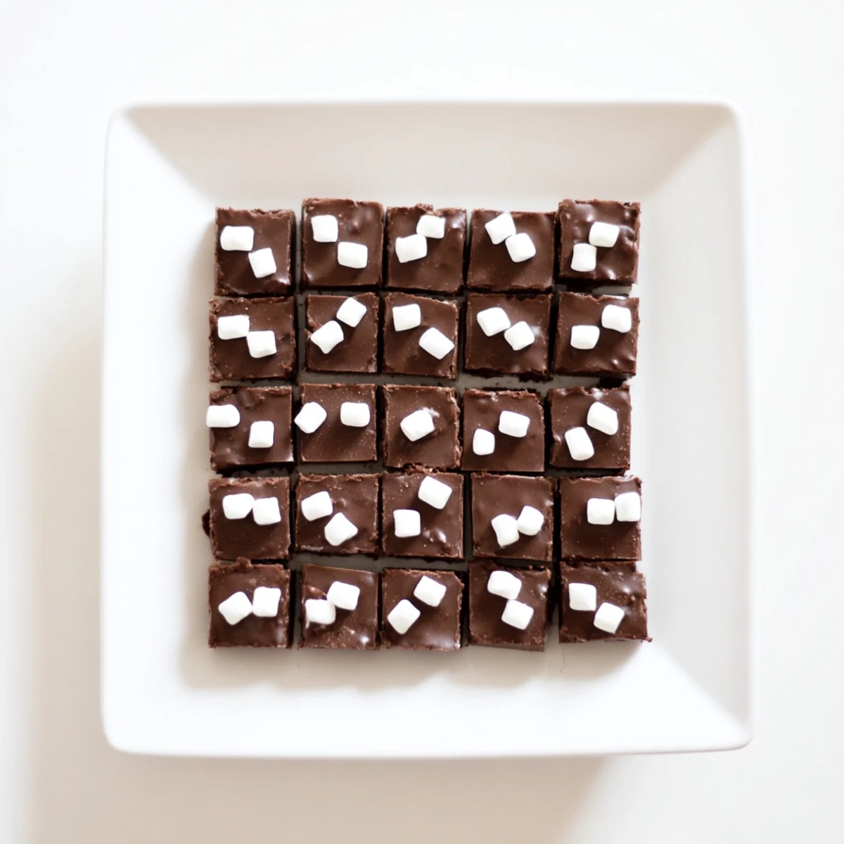 A square of Easy Marshmallow Fudge, showing the creamy texture and scattered marshmallows.