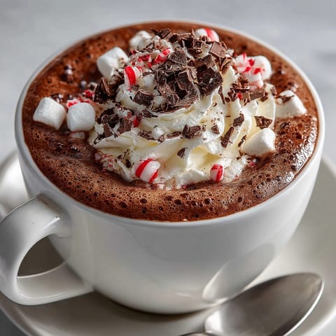 Rich Slow Cooker Hot Chocolate recipe, steaming in mugs with festive whipped cream toppings.