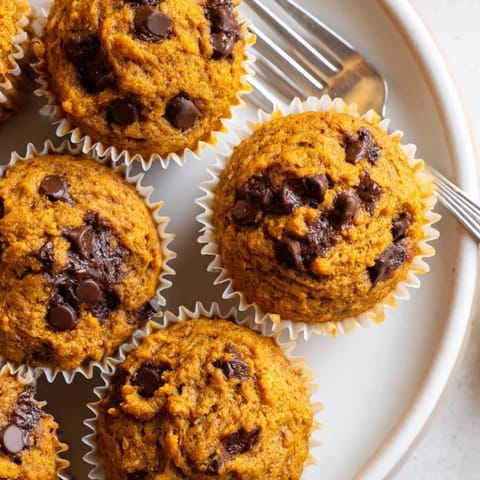 Pumpkin Chocolate Chip Sourdough Muffins