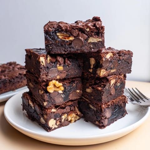 Homemade Zero-Waste Brownies with rich chocolate flavor and nut-milk pulp delightfully melt in your mouth.  