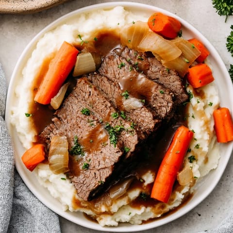 Slow Cooker Pot Roast Mashed