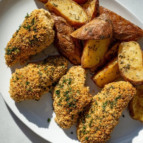 Herbed Chicken Tenders Potato Wedges