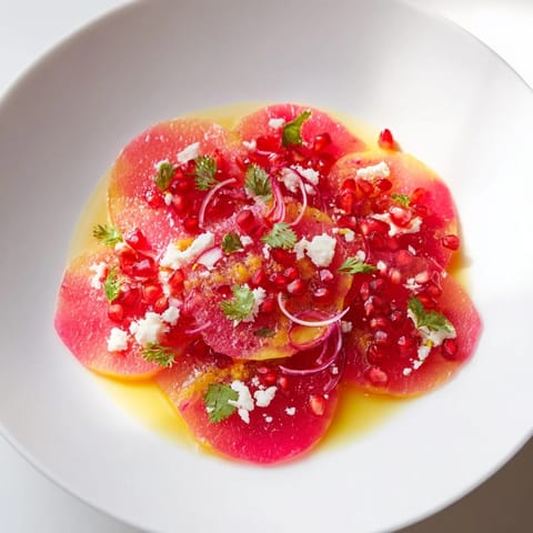 Festive Healthy Cucumber Christmas Salad with bright red bell peppers, perfect for a light and refreshing holiday side dish.