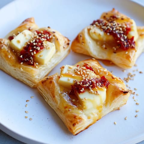 Chili Crisp Honey Brie Bites