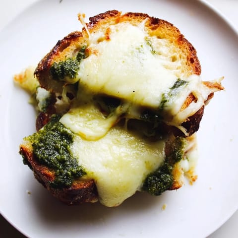 Spinach Pesto Grilled Cheese