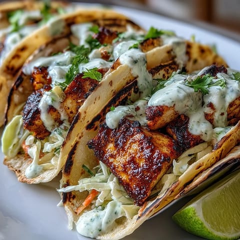 Fresh, vibrant coconut lime fish tacos with tender grilled fillets, bright slaw, and creamy drizzle, perfect for summer dining.  