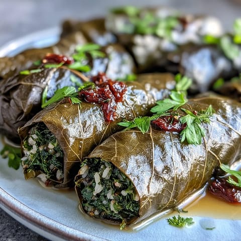 Plump, glistening Kurdish Dolma stuffed with savory rice, ready to be enjoyed.