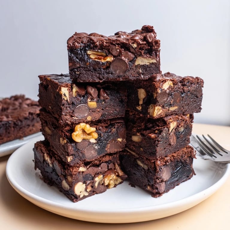 Homemade Zero-Waste Brownies with rich chocolate flavor and nut-milk pulp delightfully melt in your mouth.  