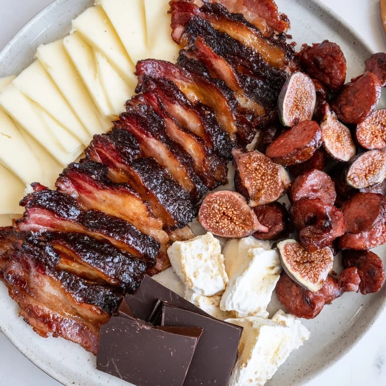 This image showcases the Smoky BBQ & Bourbon Companion, a stunning appetizer ready to serve immediately.