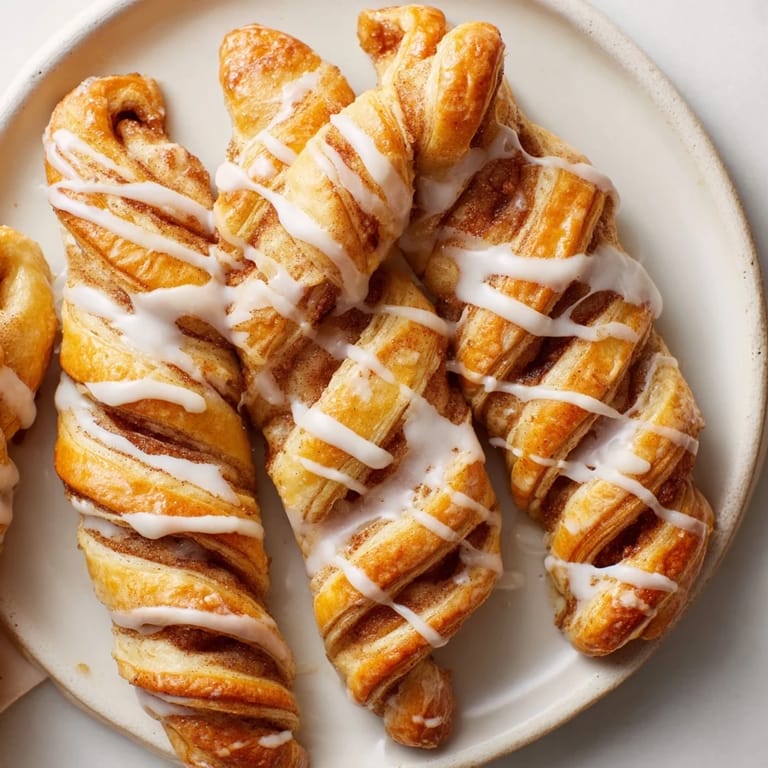 Freshly air-fried cinnamon roll twists, swirled with cinnamon sugar, ready to be devoured with your morning coffee.