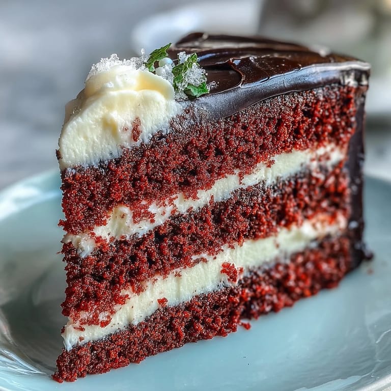 Slice of the Betty Boop Cake reveals tender red crumb and tangy cream cheese frosting, paired with a glass of milk for a classic American dessert experience.