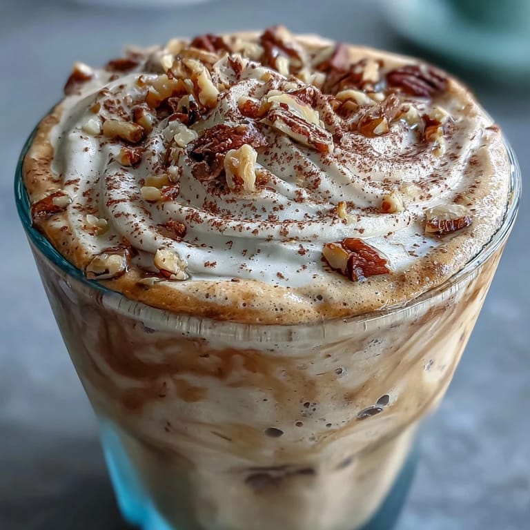 The Hojicha milkshake showcases a rich roasted tea color and a cozy aroma.