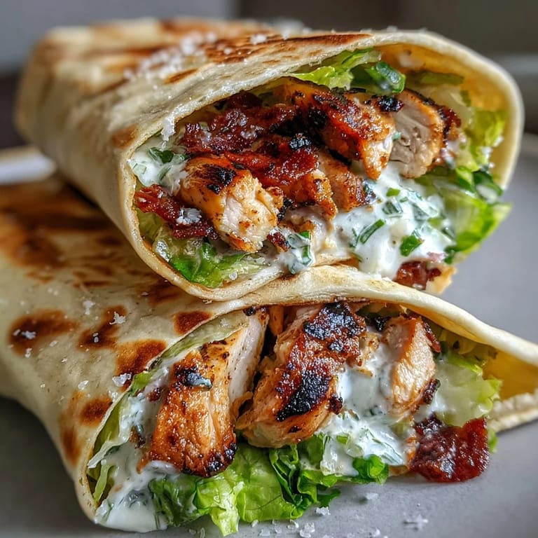 Golden grilled chicken and crisp romaine bundled in garlic butter-brushed naan for a fusion wrap.