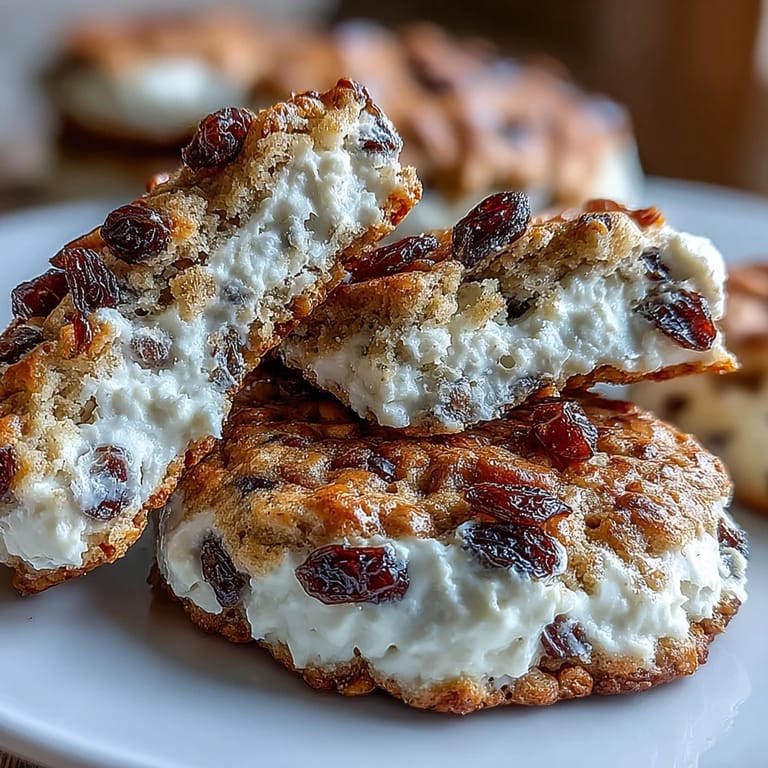 Soft and protein-packed cottage cheese oatmeal raisin breakfast cookies, ideal for a quick, healthy breakfast on busy mornings.
