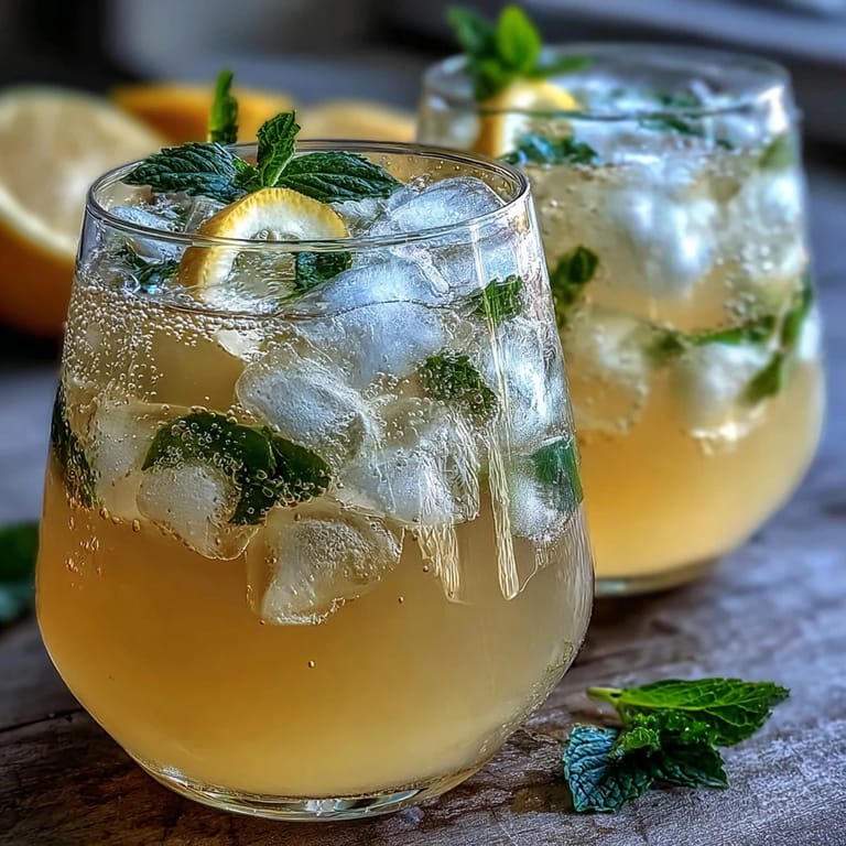 Refreshing non-alcoholic limoncello spritz mocktail featuring citrus slices and bubbly sparkle for summer sipping.  