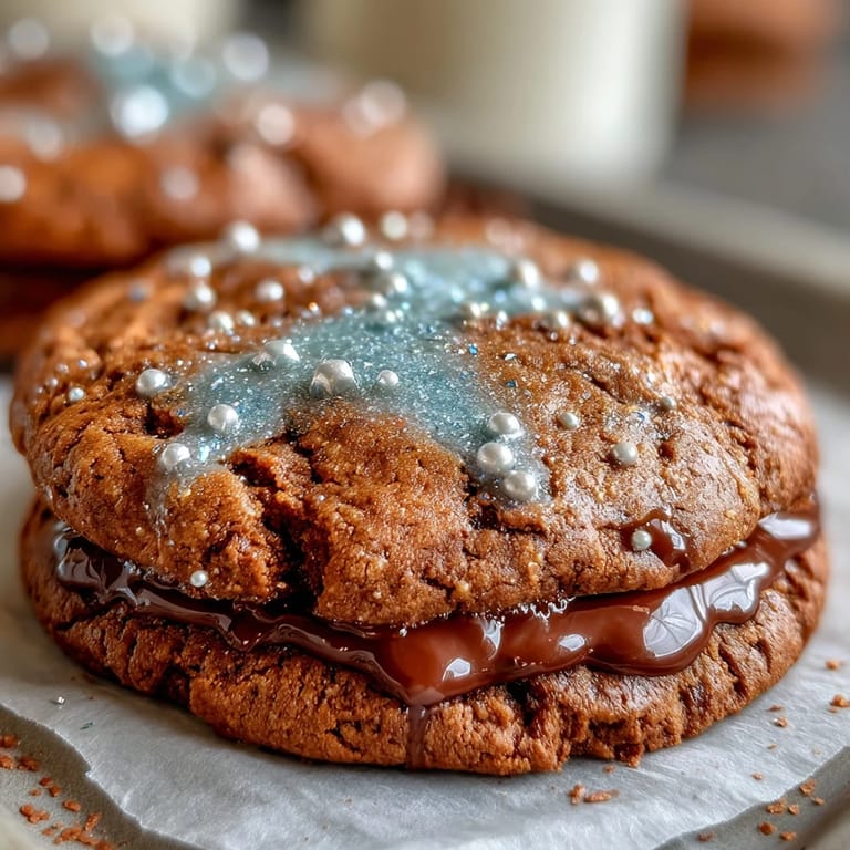 Vanilla sugar cookies adorned with shimmering blue icing and star sprinkles forming the Pisces constellation.